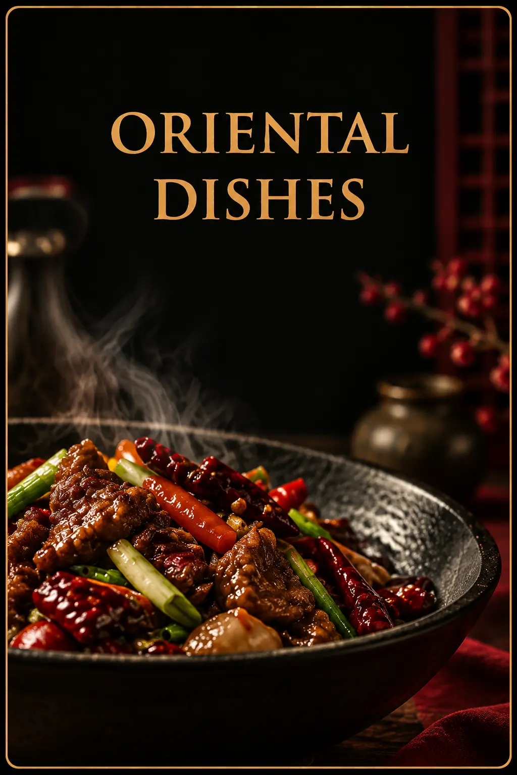 Oriental dishes menu